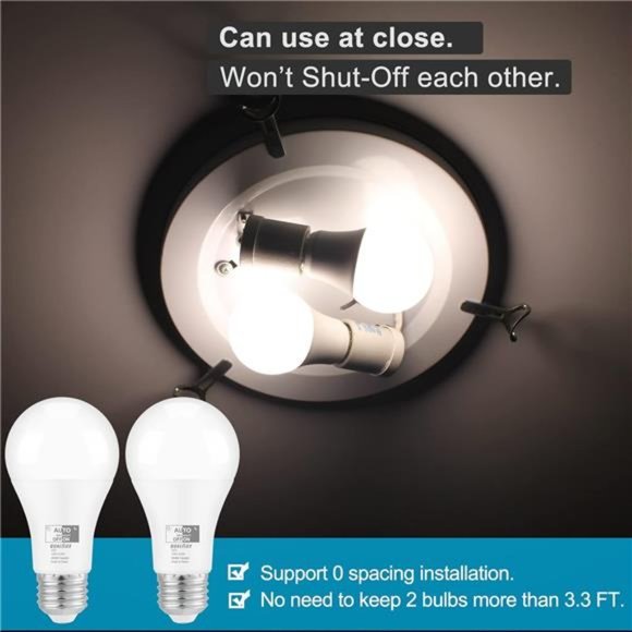 Dusk to Dawn Light Bulbs 850LM, 60W Equivalent, 2-Pack - Picture 3 of 6